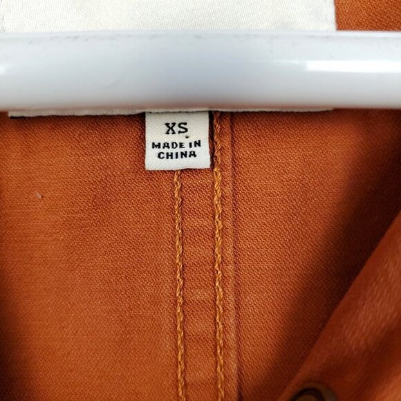 Madewell Womens Utility Jacket XS Burnt Orange Full Zip Lightweight Pockets - Picture 4 of 15